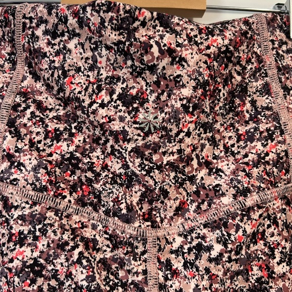 Athleta Elation 7/8 Tight Pink and Black Patterned Leggings - Picture 6 of 6